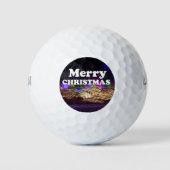 Vrolijk kerstfeest en een gelukkige nieuwjaarsgroe golfballen (Voorkant)