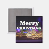 Vrolijk kerstfeest en een gelukkige nieuwjaarsgroe magneet (Voorkant / Achterkant)