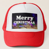 Vrolijk kerstfeest en een gelukkige nieuwjaarsgroe trucker pet (Voorkant)