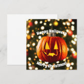 Vrolijk kerstfeest en een Happy Halloween (Voorkant / Achterkant)