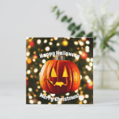 Vrolijk kerstfeest en een Happy Halloween (Staand voorkant)