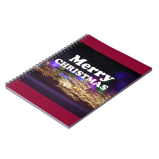 Vrolijk kerstfeest en een Happy New Year begroetin Notitieboek (Linkerzijde)