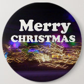 Vrolijk kerstfeest en een Happy New Year begroetin Ronde Button 6,0 Cm (Voorkant)