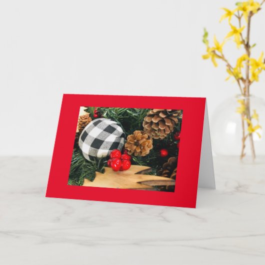 **VROLIJK KERSTFEEST** en "EEN HEEL GELUKKIG NIEUW Kaart (Gele Bloem)