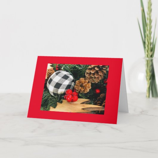 **VROLIJK KERSTFEEST** en "EEN HEEL GELUKKIG NIEUW Kaart (Voorkant)