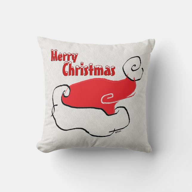 Vrolijk kerstfeest en een HO HO HO Kussen (Voorkant)