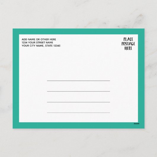 Vrolijk kerstfeest en een nieuw thuisadres feestdagenkaart (Achterkant)