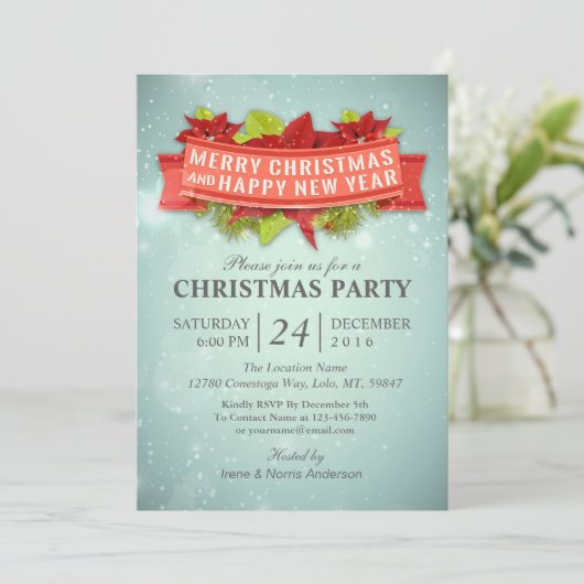 Vrolijk kerstfeest en een prettige nieuwjaarsuitno kaart (Staand voorkant)