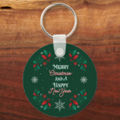 Vrolijk kerstfeest en een vrolijk nieuwjaar Sleute Sleutelhanger (Voorkant)