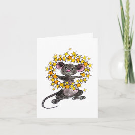 Vrolijk kerstfeest en een vrolijke Star-muis Kaart