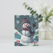 Vrolijk kerstfeest en feestdagen kaart groet (Staand voorkant)