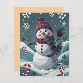 Vrolijk kerstfeest en feestdagen kaart groet (Voorkant / Achterkant)