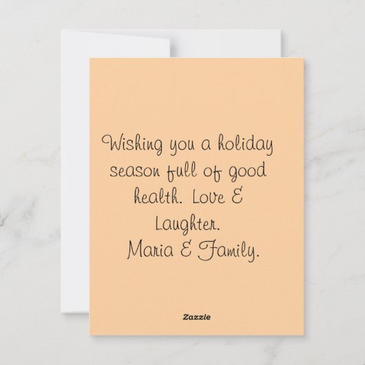 Vrolijk kerstfeest en feestdagen kaart groet (Achterkant)