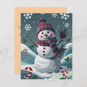 Vrolijk kerstfeest en feestdagen kaart groet (Voorkant / Achterkant)