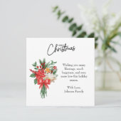 Vrolijk kerstfeest en foto kerst Kaart (Staand voorkant)