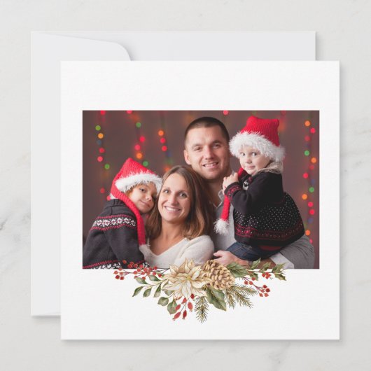 Vrolijk kerstfeest en foto kerst Kaart (Achterkant)