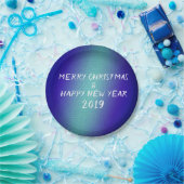 Vrolijk kerstfeest en gelukkig Nieuw Papieren Bordje (Feest)