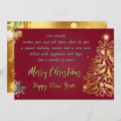 Vrolijk kerstfeest en gelukkig nieuwjaar (Voorkant / Achterkant)