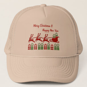 Vrolijk kerstfeest en gelukkig nieuwjaar 2021 trucker pet