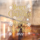 Vrolijk kerstfeest en gelukkig nieuwjaar 2022 Res Raamsticker (Vel 2)