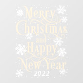  Vrolijk kerstfeest en gelukkig nieuwjaar 2022, th Raamsticker (Vel)