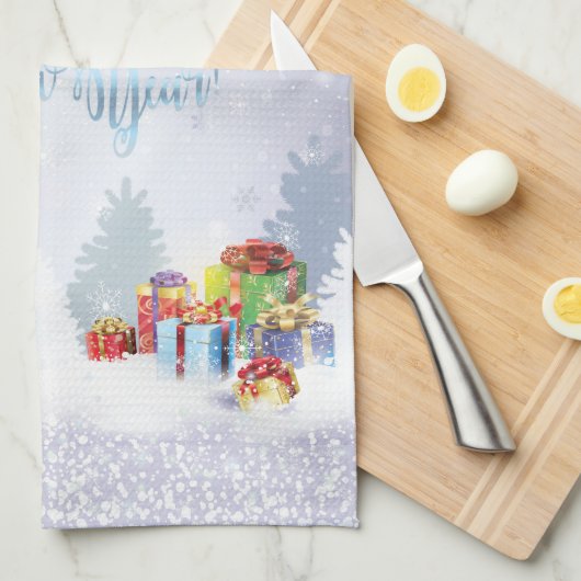 Vrolijk kerstfeest en gelukkig nieuwjaar 2022 XMAS Theedoek (Quarter Fold)