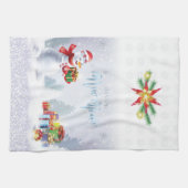 Vrolijk kerstfeest en gelukkig nieuwjaar 2022 XMAS Theedoek (Horizontaal)