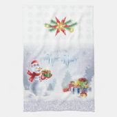 Vrolijk kerstfeest en gelukkig nieuwjaar 2022 XMAS Theedoek (Verticaal)