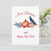 Vrolijk Kerstfeest en Gelukkig Nieuwjaar! 2024 Bla Feestdagenkaart (Staand voorkant)