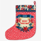 Vrolijk kerstfeest en gelukkig nieuwjaar! 2026 Red Grote Kerstsok (Achterkant)