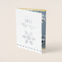 Vrolijk kerstfeest en gelukkig nieuwjaar! 2026 XMA Folie Kaarten