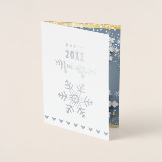 Vrolijk kerstfeest en gelukkig nieuwjaar! 2026 XMA Folie Kaarten (Voorkant)