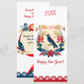 Vrolijk kerstfeest en gelukkig nieuwjaar! 20XX Bla (Voorkant / Achterkant)