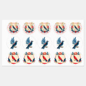 Vrolijk kerstfeest en gelukkig nieuwjaar! 20XX Bla Labels (Vel)