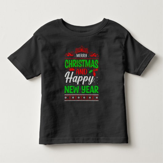 Vrolijk kerstfeest en gelukkig nieuwjaar-61064 kinder shirts (Voorkant)