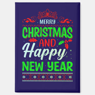 Vrolijk kerstfeest en gelukkig nieuwjaar-61064 magneet