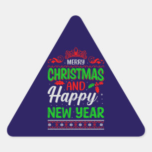 Vrolijk kerstfeest en gelukkig nieuwjaar-61064 sticker