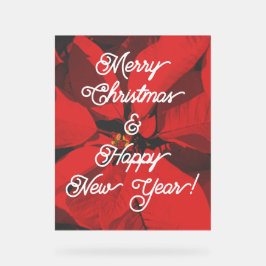 Vrolijk kerstfeest en gelukkig nieuwjaar acryl bord