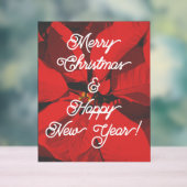 Vrolijk kerstfeest en gelukkig nieuwjaar acryl bord (Neutraal)