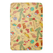 Vrolijk kerstfeest en gelukkig nieuwjaar badmat (Voorkant Verticaal)