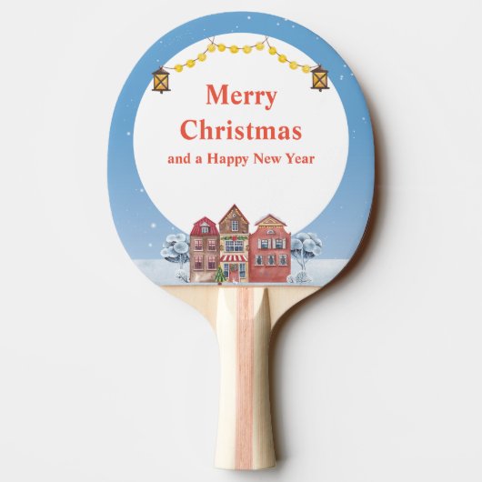 Vrolijk Kerstfeest en Gelukkig Nieuwjaar Best Tafeltennisbatje (Achterkant)