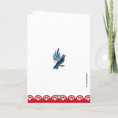 Vrolijk kerstfeest en gelukkig nieuwjaar! Blauwe v Feestdagen Kaart (Achterkant)