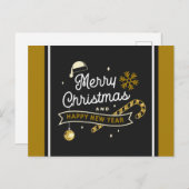 Vrolijk kerstfeest en gelukkig nieuwjaar Briefkaar Briefkaart (Voorkant / Achterkant)