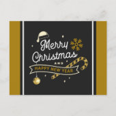 Vrolijk kerstfeest en gelukkig nieuwjaar Briefkaar Briefkaart (Voorkant)