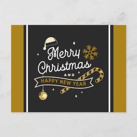 Vrolijk kerstfeest en gelukkig nieuwjaar Briefkaar Briefkaart (Voorkant)