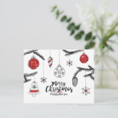 Vrolijk kerstfeest en gelukkig nieuwjaar Briefkaar Briefkaart (Staand voorkant)