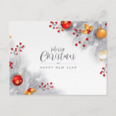 Vrolijk kerstfeest en gelukkig nieuwjaar briefkaart (Voorkant)