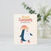 Vrolijk kerstfeest en gelukkig nieuwjaar briefkaart (Staand voorkant)