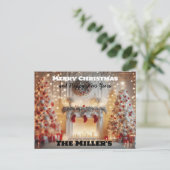 Vrolijk Kerstfeest en Gelukkig Nieuwjaar Briefkaart (Staand voorkant)