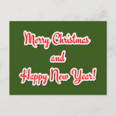 Vrolijk kerstfeest en gelukkig nieuwjaar briefkaart (Voorkant)